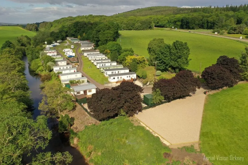 Aerial View of Riverside Caravan Park