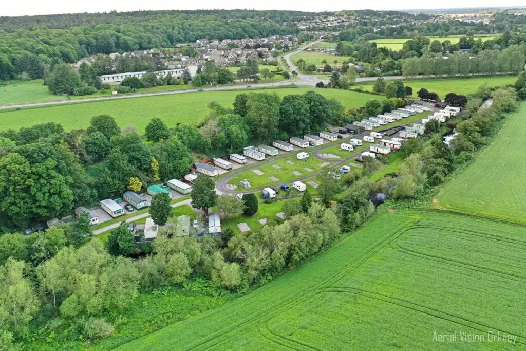Aerial View of Riverside Caravan Park