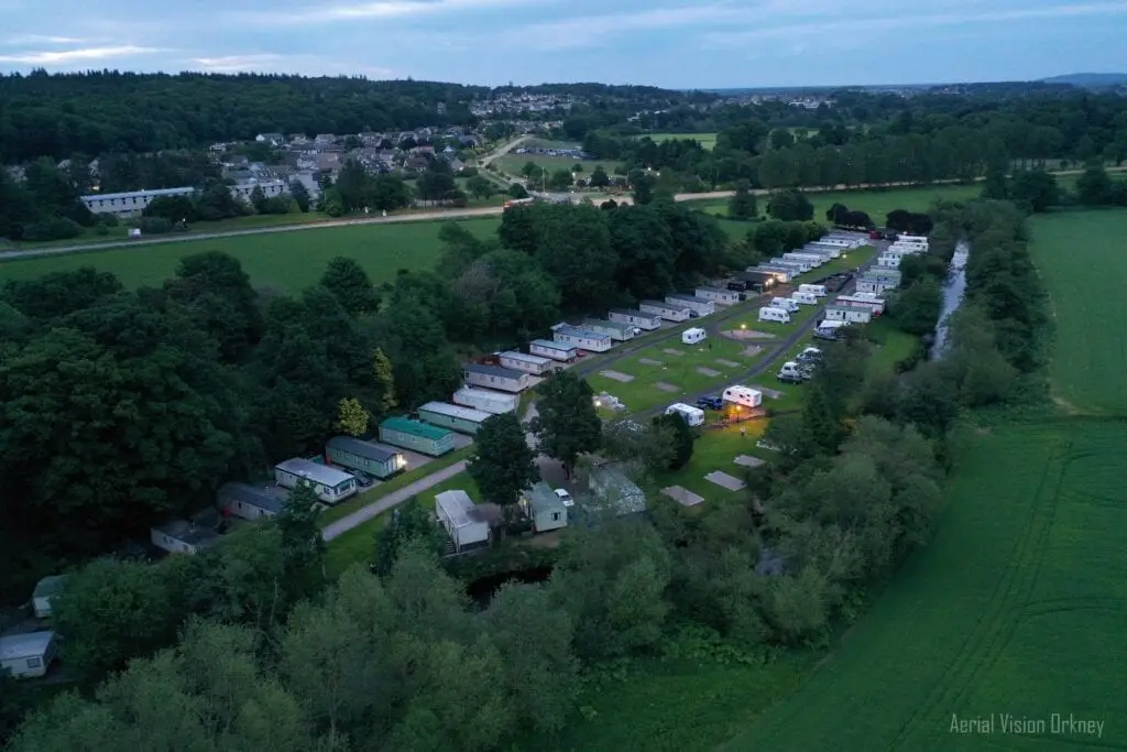 Aerial View of Riverside Caravan Park